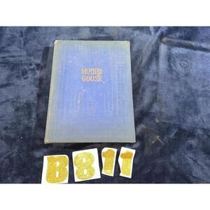 MOTHER GOOSE 1925 DONOHUE HARDCOVER BOOK - ANTIQUE VINTAGE RARE CHILDREN'S LITER